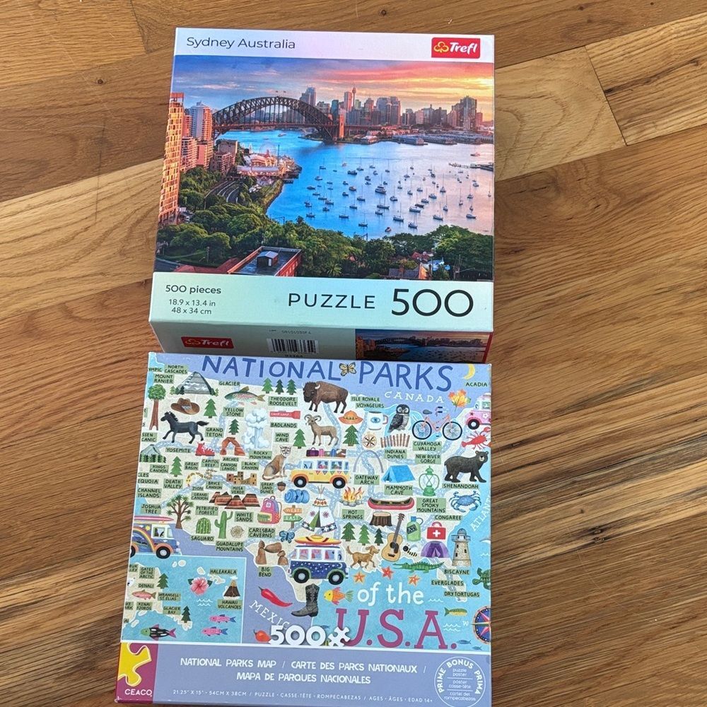 Bundle of 2 500 piece puzzles